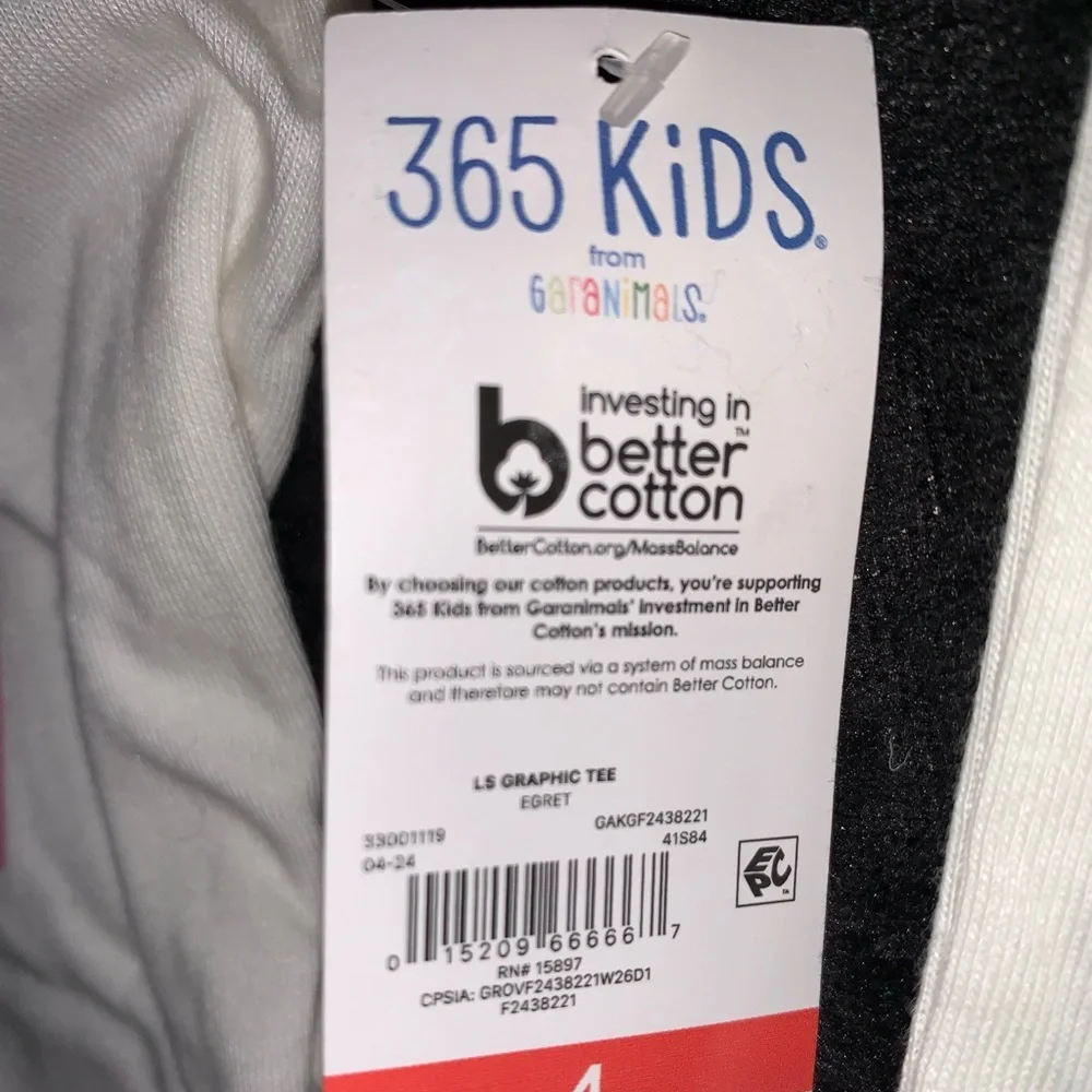NEW! w/tags 360 kids Girls Happy Shirt size 4